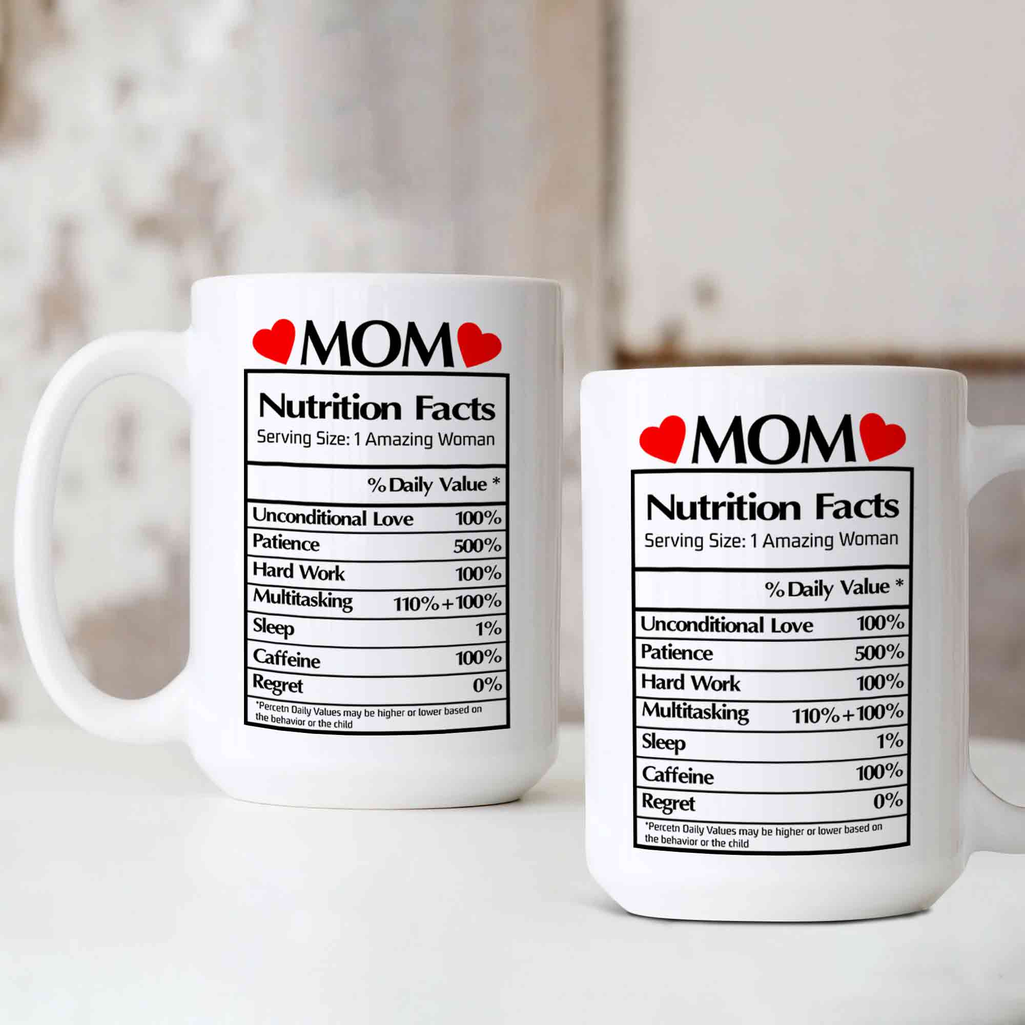 Mom Nutrition Facts Mug