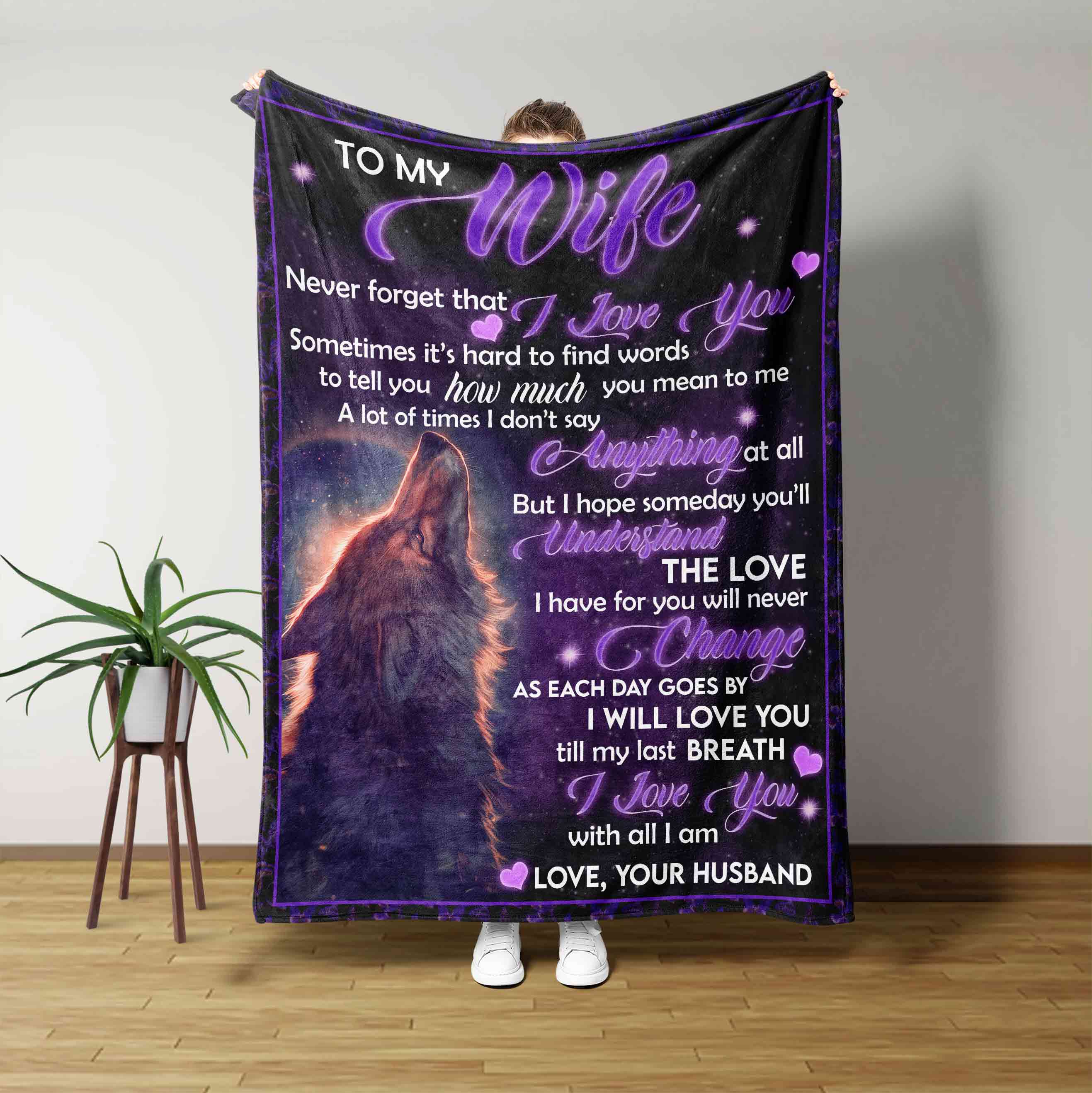 To My Mom Blanket, Mom Wolf You'll Always Be My Loving Mom Blanket