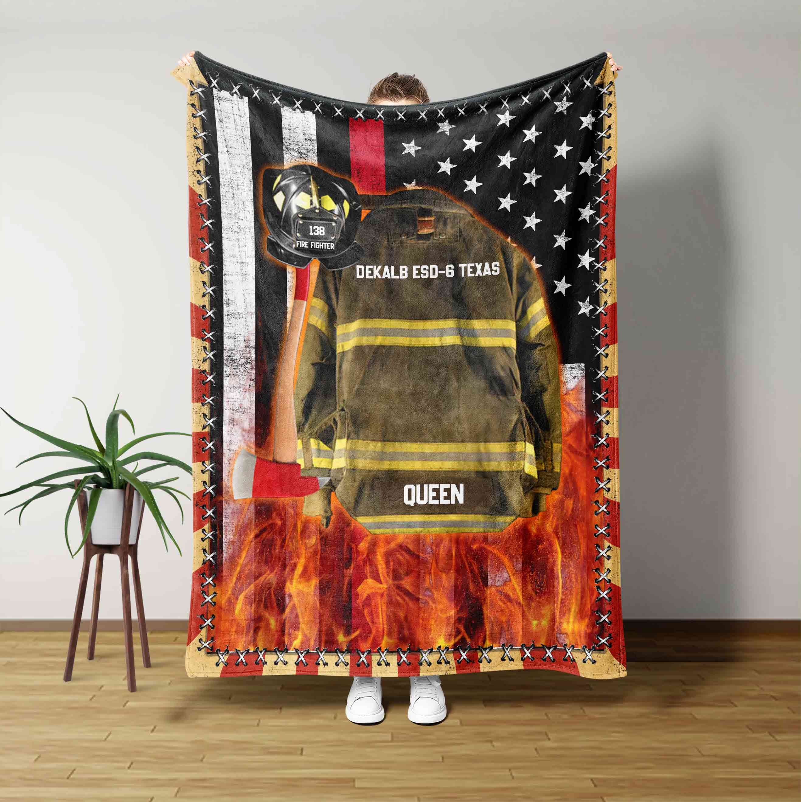 Custom 2025 firefighter blanket