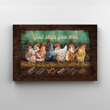 God Says You Are Canvas, Chicken Paintings On Canvas, God Canvas, Family Canvas, Canvas For Gift