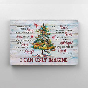 I Can Only Imagine Canvas, Cardinal Canvas, Stunning Tree Canvas, Canvas Wall Art, Gift Canvas