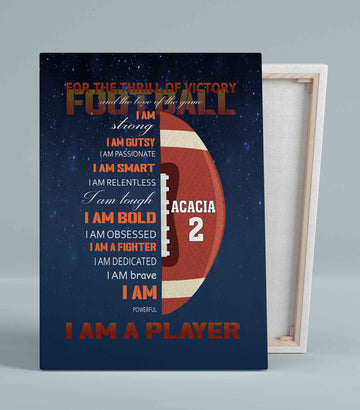 Personalized Name Canvas, Football Canvas, Sport Canvas, Canvas Wall Art, Canvas Prints