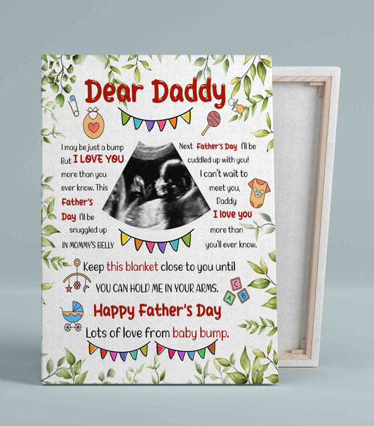 Personalized Father’s Day Canvas, Dad To Be Gift, New Dad Canvas, Ultrasound Canvas, Custom Baby Ultrasound Canvas, Pregnancy Gift