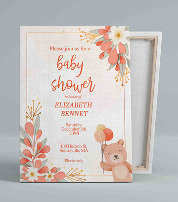 Please Join Us For A Baby Shower Canvas, Baby Canvas, Custom Baby Canvas, Canvas For Baby, Gift Canvas For Baby
