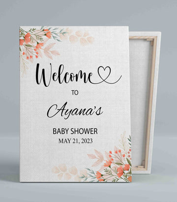 Custom Baby Canvas, Welcome To Baby Shower Canvas, Baby Shower Canvas, Baby Canvas, Canvas For Baby, Best Gift Canvas For Baby