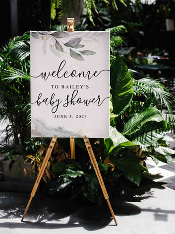 Personalized Baby Canvas, Welcome To Baby Shower Canvas, Baby Show Canvas, Flower Canvas, Best Gift Canvas For Baby