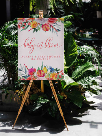 Baby In Bloom Canvas, Baby Shower Canvas, Baby Canvas, Flower Canvas, Custom Baby Canvas, Best Gift Canvas For Baby