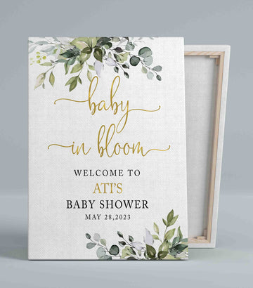Welcome To Baby Shower Canvas, Baby In Bloom Canvas, Baby Shower Canvas, Canvas For Baby, Custom Baby Canvas, Best Gift Canvas