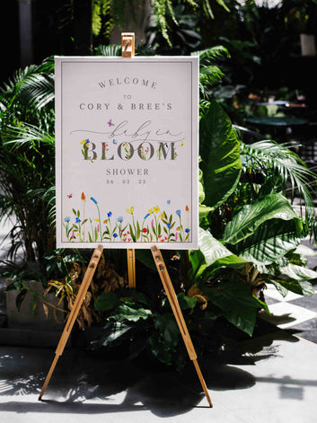 Welcome To Baby In Bloom Shower Canvas, Baby Shower Canvas, Baby Canvas, Custom Baby Canvas, Best Gift Canvas For Baby