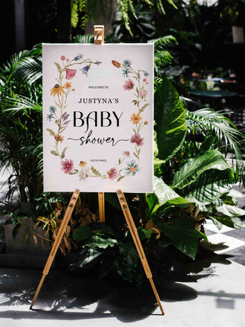 Welcome To Baby Shower Canvas, Baby Shower Canvas, Baby Canvas, Flower Canvas, Custom Baby Canvas, Best Gift Canvas For Baby