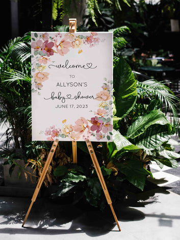 Custom baby Canvas, Welcome To Baby Shower Canvas, Flower Canvas, Baby Shower Canvas, Best Gift Canvas For Baby