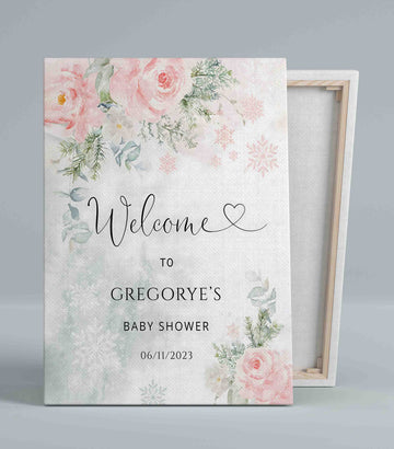 Custom Baby Canvas, Baby Canvas, Welcome To Baby Shower Canvas, Baby Shower Canvas, Best Gift Canvas For Baby
