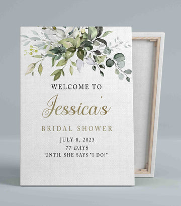 Welcome To Bridal Shower Canvas, Bridal Shower Canvas, Custom Name Canvas, Best Gift Canvas For Bridal Shower