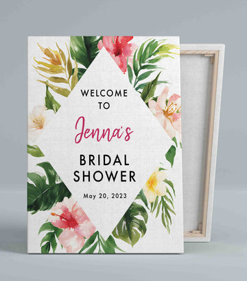 Welcome To Bridal Shower Canvas, Bridal Shower Canvas, Custom Name Canvas, Best Gift Canvas For Bridal Shower