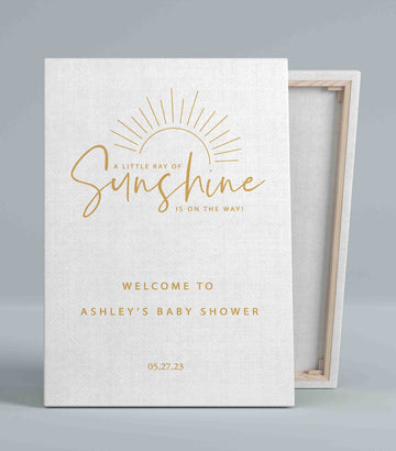 Welcome To Baby Shower Canvas, Sunshine Canvas, Baby Shower Canvas, Custom Baby Canvas, Best Gift Canvas For Baby