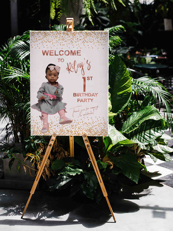 Welcome To Birthday Party Canvas, Birthday Party Canvas, Custom Image Canvas, Custom Baby Canvas, Best Gift Canvas For Baby