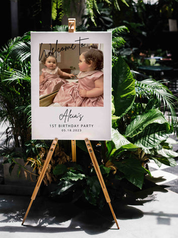 Welcome To Birthday Party Canvas, Birthday Party Canvas, Happy Birthday Canvas, Custom Baby Canvas, Custom Image Canvas