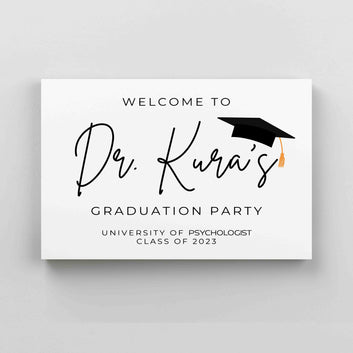 Welcome To Graduation Party Canvas, Graduation Party Canvas, Canvas For Graduate, Custom Name Canvas, Best Gift Canvas For Graduate