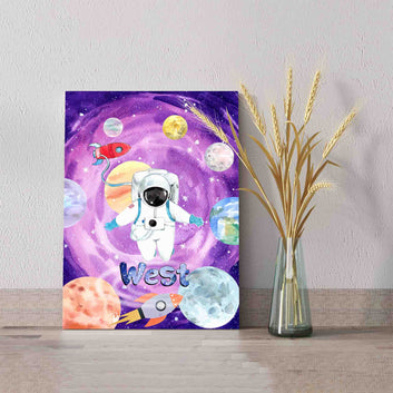 Personalized Name Canvas, Astronaut Canvas, Outer Space Canvas, Planet Astronaut Canvas, Planet Canvas, Canvas Wall Art, Best Gift Canvas