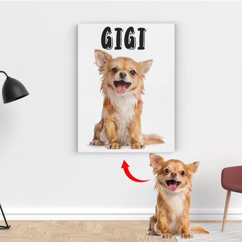 Personalized Pet Canvas Print, Watercolor Pet Painting, Pet Portrait Canvas, Pet Portrait From Photo, Custom Pet Art Pet Drawing, Pet Painting, Pet Loss Gifts, Pet Lover Gift
