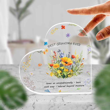 Personalized Birth Flower Acrylic plaque , Birth Month Flower Acrylic plaque , Grandma's Garden With Grandkids Names, Mother's Day Gift