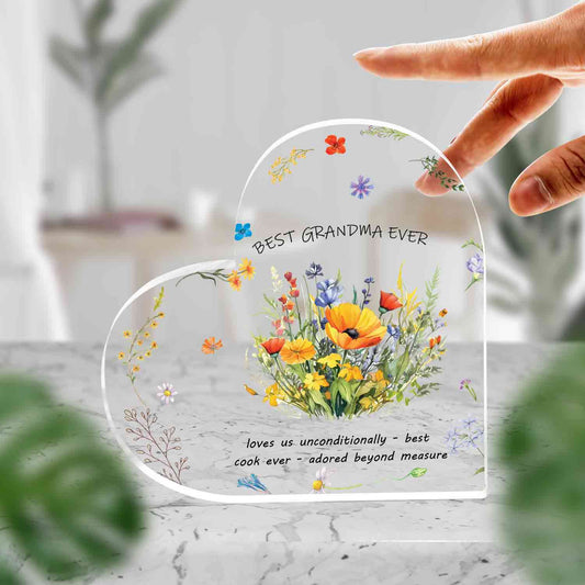 Personalized Birth Flower Acrylic plaque , Birth Month Flower Acrylic plaque , Grandma's Garden With Grandkids Names, Mother's Day Gift