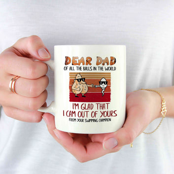Dear Dad Mug, Father's Day Mug, Funny Dad Mug, Family Mug, Custom Name Mug, Gift Mug For Father