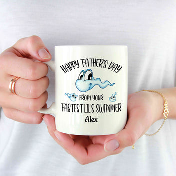 Happy Father's Day Mug, Sperm Mug, Funny Dad Mug, Family Mug, Custom Name Mug, Gift Mug For Father