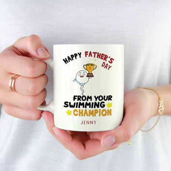Happy Father's Day Mug, Dad Mug, Sperm Mug, Family Mug, Custom Name Mug, Gift Mug For Father