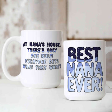 Best Nana Ever Mug, Grandma Mug, Family Mug, Custom Name Mug, Gift Mug For Grandma