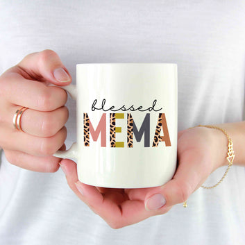 Personalized Blessed Mema Mug, Mother's Day Coffee Mug, New Mom Mug Gift, Mom Coffee Mug, Mom Gift