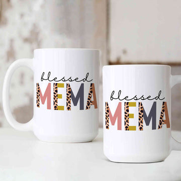 Personalized Blessed Mema Mug, Mother's Day Coffee Mug, New Mom Mug Gift, Mom Coffee Mug, Mom Gift