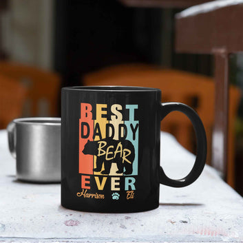 Best Daddy Bear Ever Mug, Dad Mug, Bear Mug, Custom Name Mug, Family Mug, Gift Mug