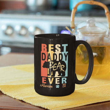 Best Daddy Bear Ever Mug, Dad Mug, Bear Mug, Custom Name Mug, Family Mug, Gift Mug