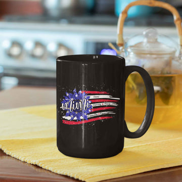 Personalized Grandkids Mug, Grandma Mug, Family Mug, American Flag Mug, Custom Name Mug, Gift Grandma Mug, Best Gift Mug For Grandma