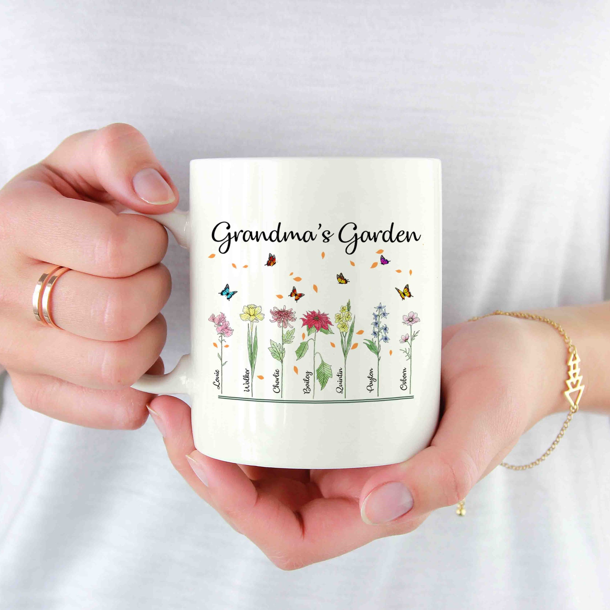 Custom Nana Gifts, Grandma's Garden Sign With Kids Names, Personalized Gifts  For Grandma On Mother's Day - Best Personalized Gifts For Everyone