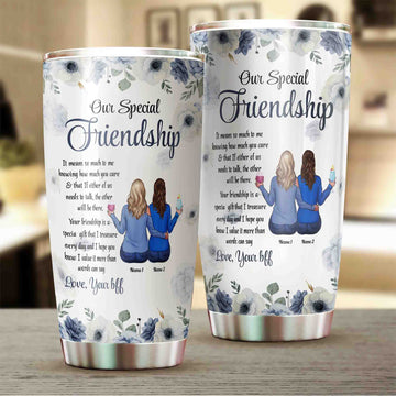 Friendship Tumbler, Best Friend Tumbler, Best Friend Gift, Sister Gift, Friendship Gift, Bestie Gift, Custom Name Tumbler, Tumbler For Friend