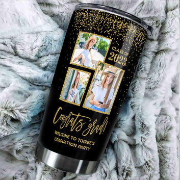 Personalized Graduation Tumbler, Custom Image Tumbler, Graduation Gowns Tumbler, Senior Graduation Gift, Graduation Students Tumbler