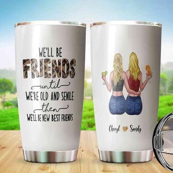 Personalized Friends Tumbler, Friends Tumbler, Bestie Tumbler, Friendship Tumbler, Best Friend Tumbler, Custom Name Tumbler, Friend Gift, Gift For Friends