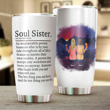 Personalized Sister Tumbler, Sister Tumbler, Sister Gift, Best Friend Tumbler, Custom Name Tumbler, Best Friend Gift, Sister Birthday Gift