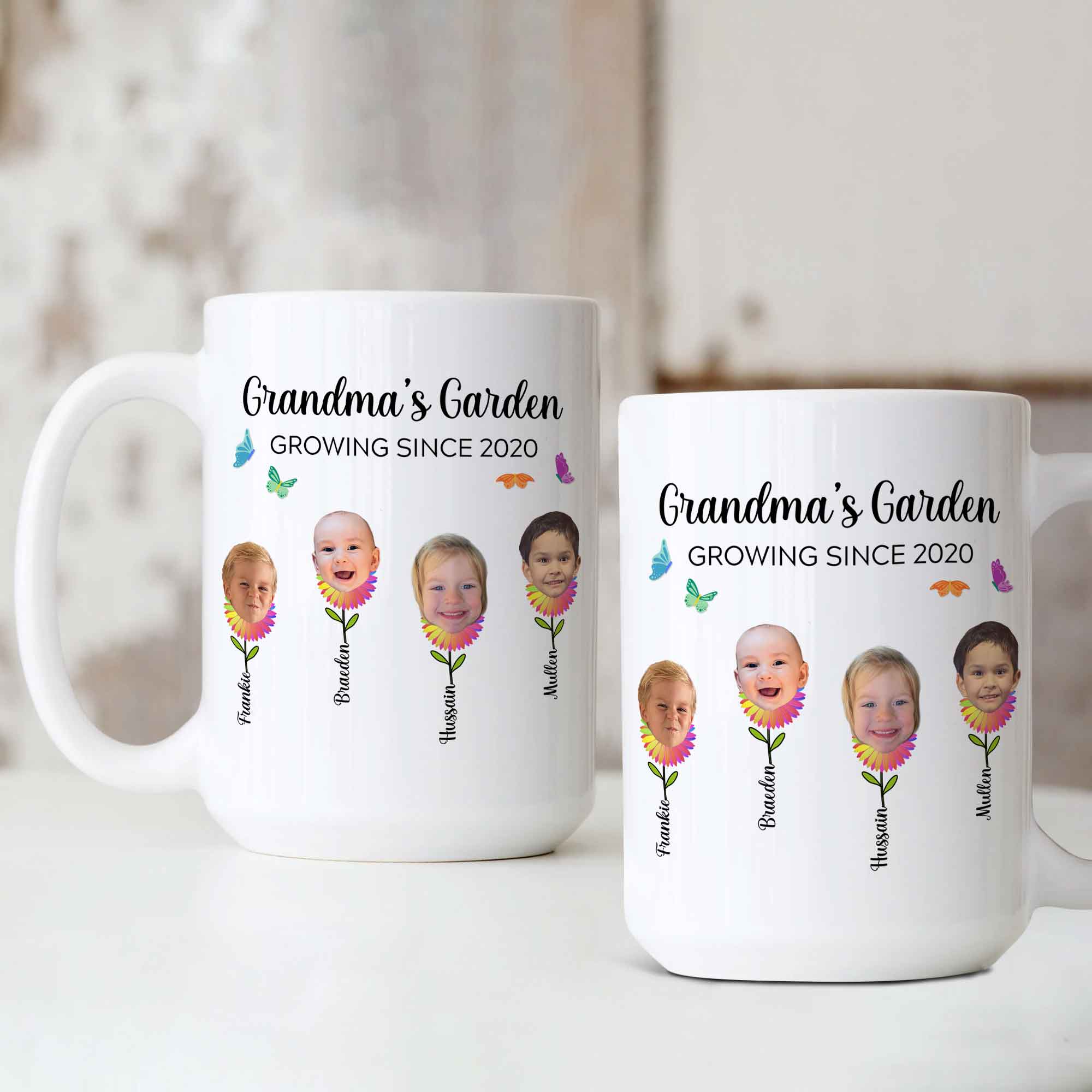 Custom Face Mug, Grandmas Garden Mug, Personalized Gift For Grandma, Grandma Mug, Gift For Grandma, Mothers Day Gift