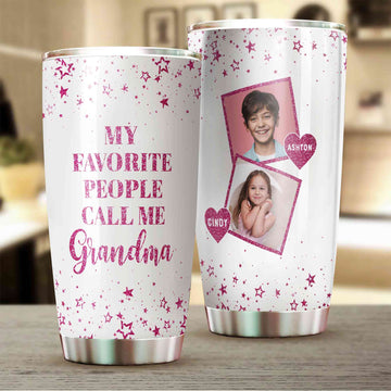 Personalized Grandma Gift, My Favorite People Call Me Grandma Tumbler, Grandma Tumbler, Mother's Day Gift, Custom Photo Tumbler, Grandma's Birthday Tumbler