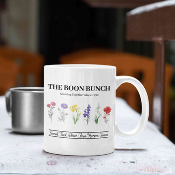 Personalized Birth Flower Mug, Birth Month Flowers Mug, Custom Grandkids Birthday Month Flowers Mug, Grandma's Garden Gift, Family Birth Flower