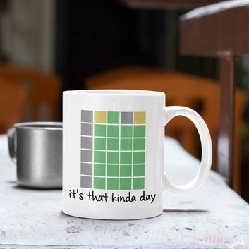 It's That Kinda Day Wordle Mug, Wordle Mug, NYTimes Wordle Mug, Funny Wordle Mug, Wordle Gift, Wordle Lover Gift, Wordle Player Gift