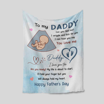 Dad Blanket, Personalized Gift For Father's Day, Blanket For Dad, Happy First Fathers Day Gift, Pregnancy Reveal, Dad Gift, Announcement Gift