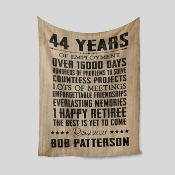 Personalized Retirement Blanket, Best Retirement Gifts Ideas, Retirement Gifts For Women, Retirement Gift For Men, Retirement Gift