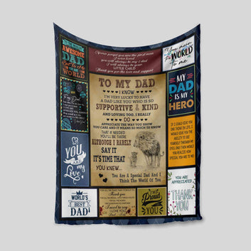 Personalized To My Dad Blanket, Father's Day Blanket, Father's Day Gift Idea, Dad Birthday Gift, Gift from Daughter, Gift for Dad