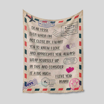 Dear Daughter Blanket, Letter Blanket, Daughter Blanket, Blanket For Daughter, Custom Name Blanket, Best Gift Blanket For Daughter