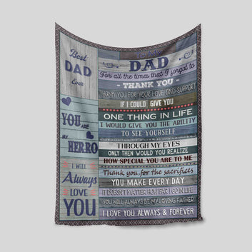 Father Blanket, Family Blanket, Best Dad Ever Blanket, Gift To My Dad Blanket, Blanket For Dad, Custom Name Blanket, Best Gift Blanket For Father