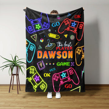 Personalized Gaming Blanket, The Best Player Game Blanket, Video Game Blanket, Gaming Blanket, Gamer Blanket, Custom Name Blanket. Gamer Gift Blanket